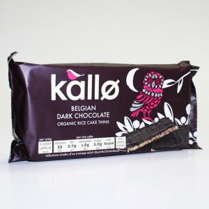 Kallo Dark Chocolate Rice Cakes Thins 90g