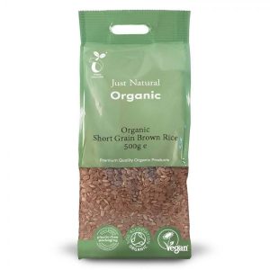 Just natural Short Grain Brown Rice 500g - Image 2