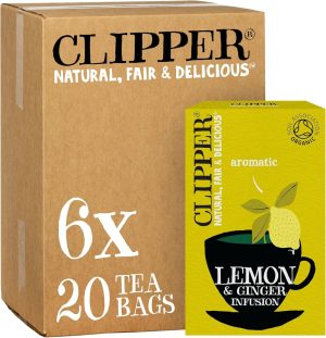 Clipper Lemon & Ginger Teabags x 20 non organic