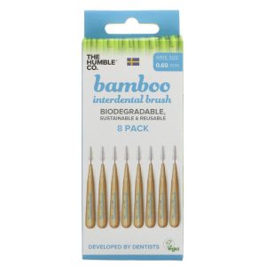 Bamboo Interdental tooth flossers 8pk 0.60mm