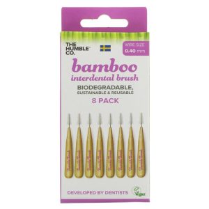 Bamboo Interdental tooth flossers 8pk 0.40mm