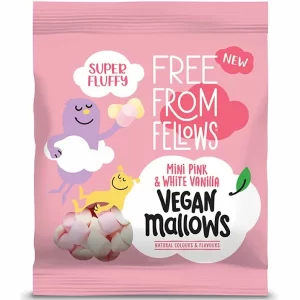 Free From Fellows Mini Pink & white Vanilla Vegan Mallows 105g